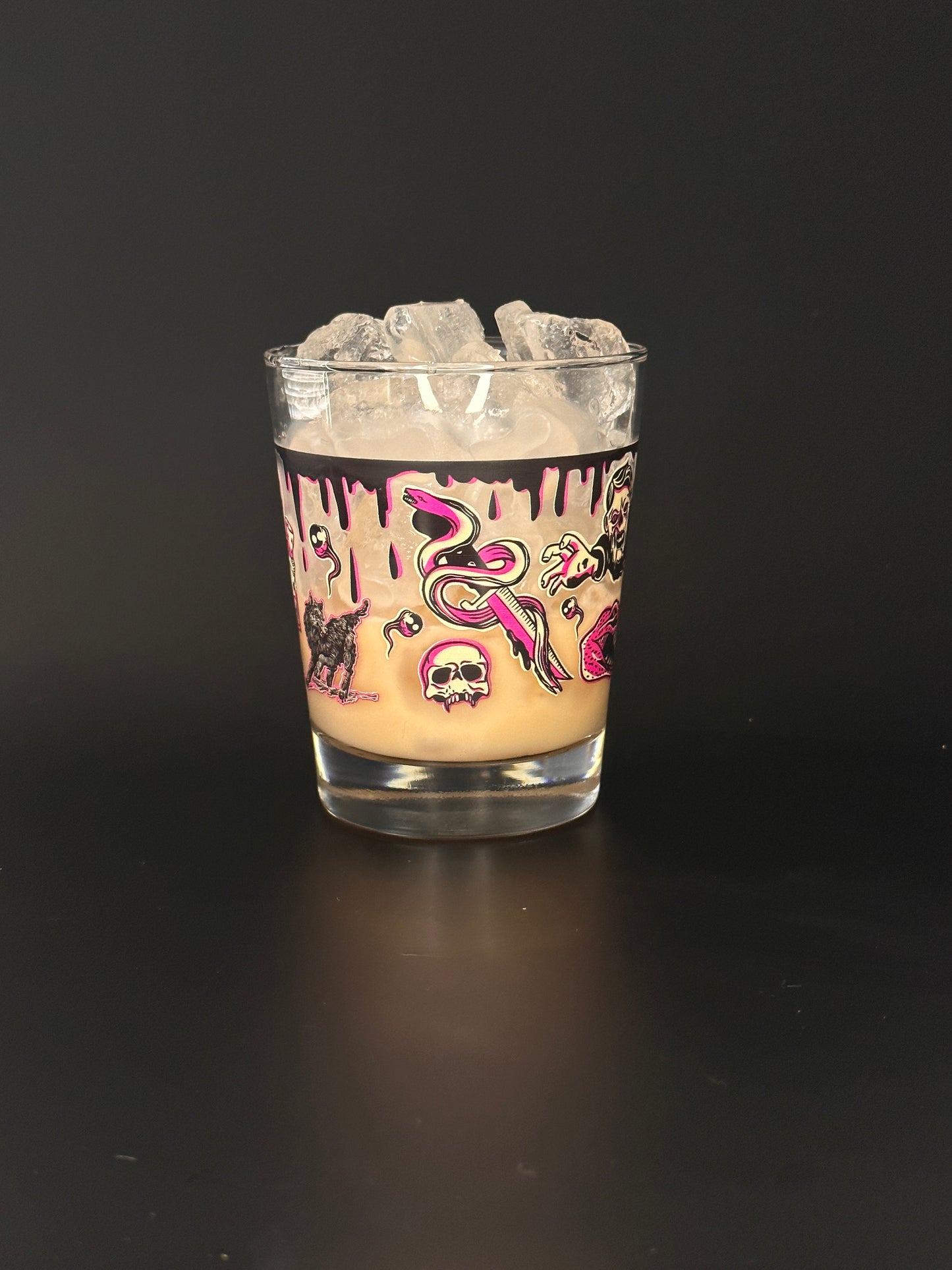 Tattoo Mai Tai Glass in Pink