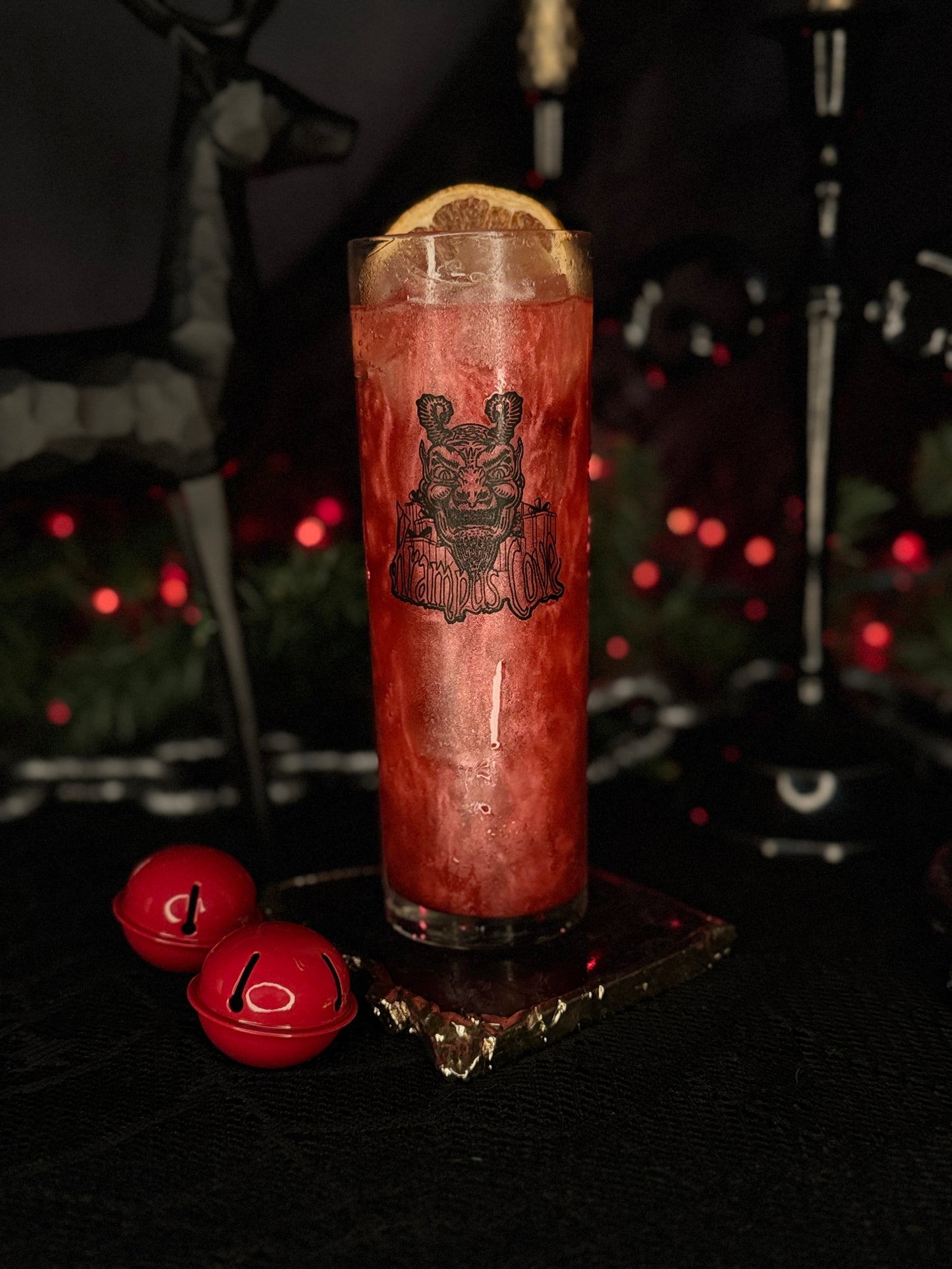 Krampus Cove Holiday Collins Glass